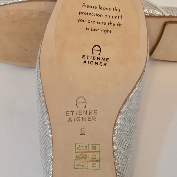 Etienne Aigner ‘Capri’ Silver Slip On Mule - Picture 9 of 11